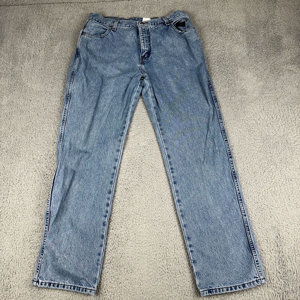 Vintage Harley Davidson Jeans Womens 12 Blue Denim A6319 Biker Workwear Straight